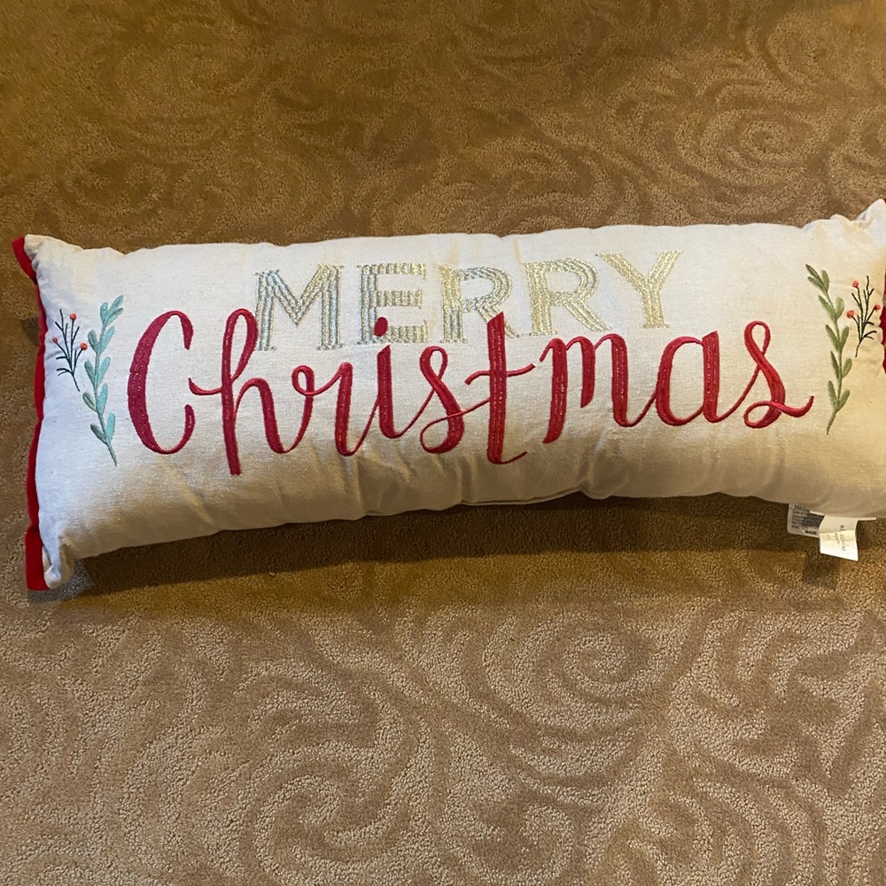 St. Nicholas Square Decorative Pillow "Merry Christmas"